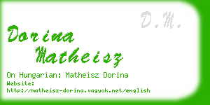 dorina matheisz business card